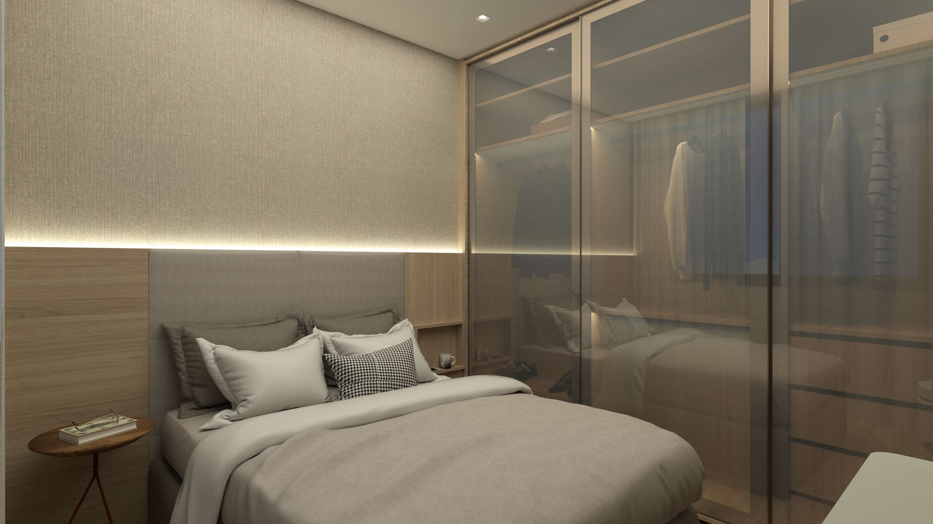 Suite com closet integrado